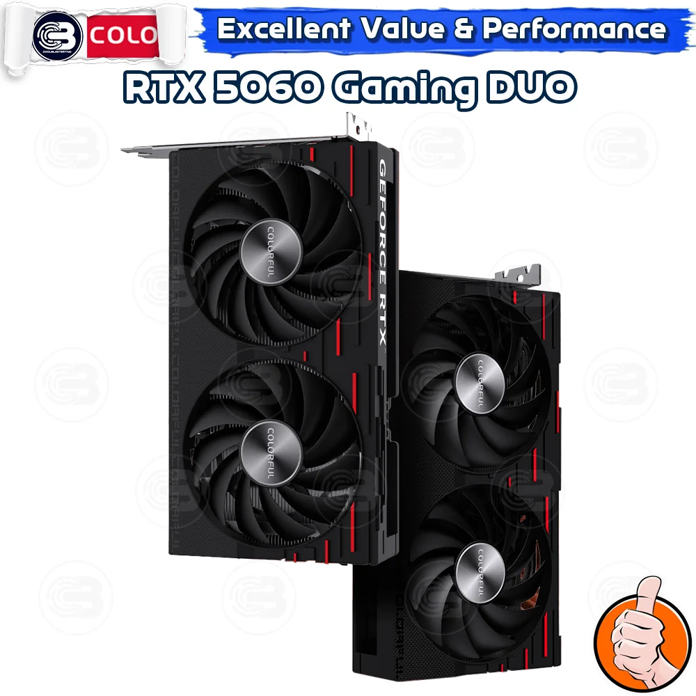 [CoolBlasterThai] COLORFUL VGA GeForce RTX5060 Gaming DUO 8GB GDDR7 (3Y)