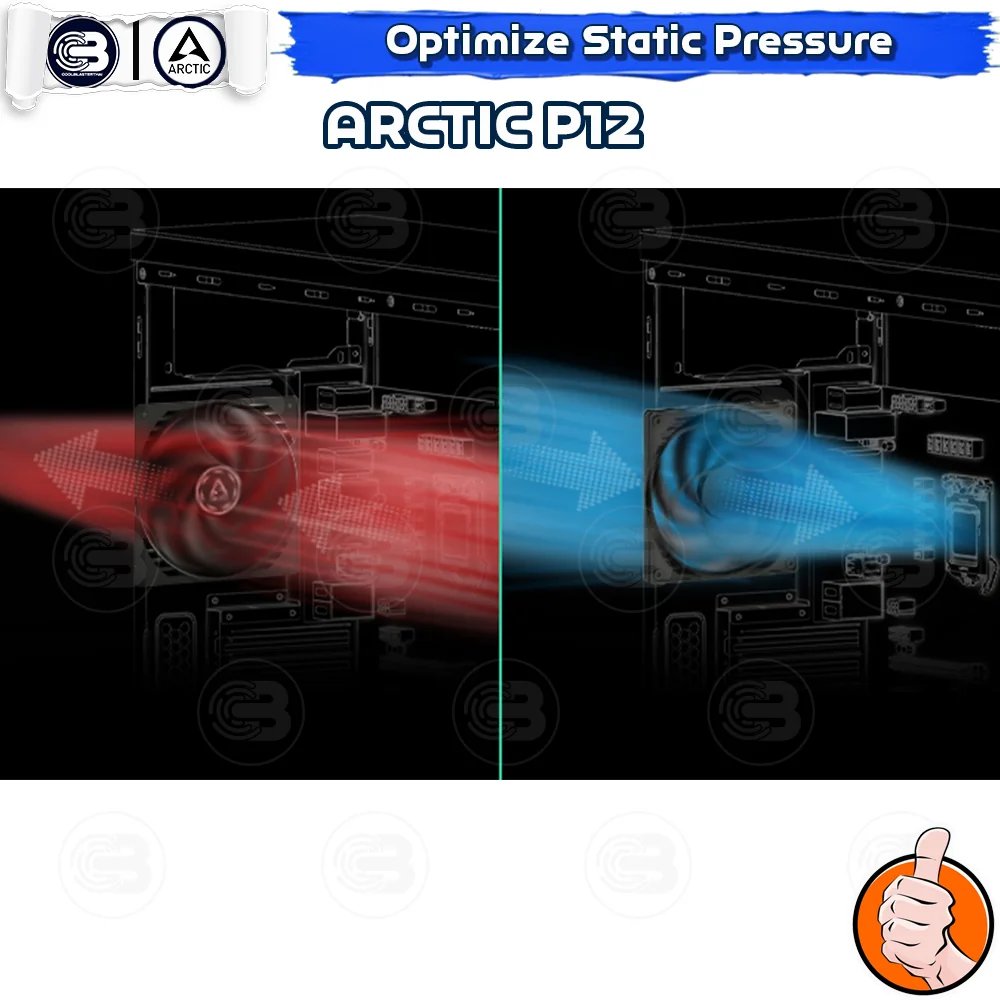 [CoolBlasterThai] ARCTIC P12 Black (size 120 mm.) PC Fan Case ประกัน 6 ปี