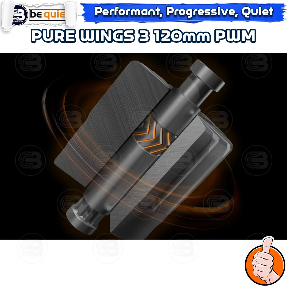 [CoolBlasterThai] Be Quiet Pure Wings 3 120 PWM high-speed White (BL111) PC Fan Case ประกัน 3 ปี