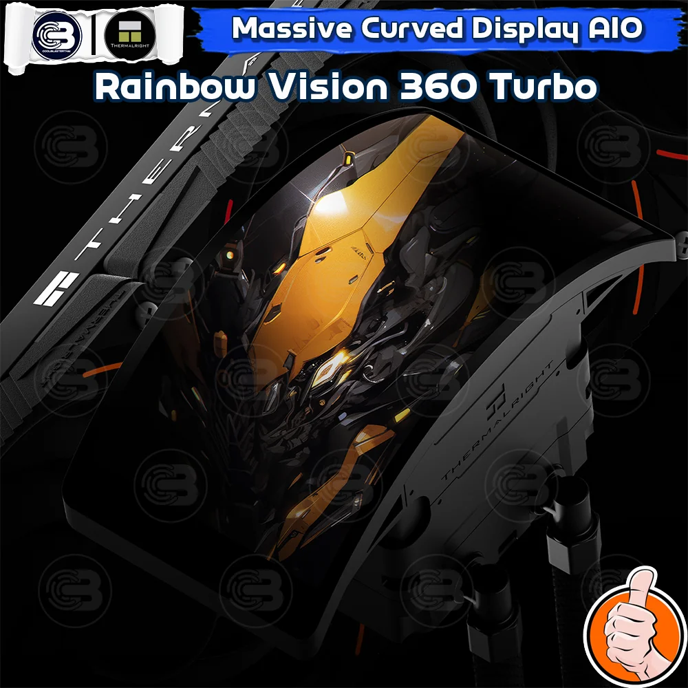 [CoolBlasterThai] Thermalright Rainbow Vision 360 Turbo ARGB BLACK AIO Liquid CPU Cooler (AM5/LGA1851 Ready) ประกัน 6 ปี (ชุดระบายความร้อน)