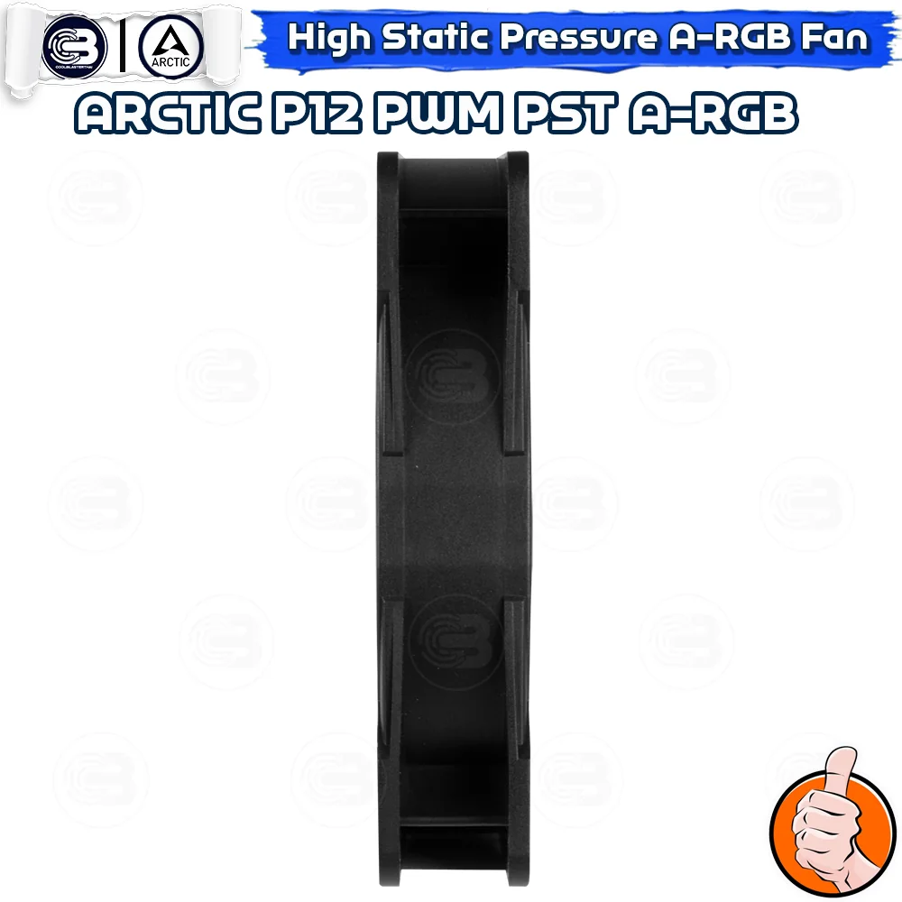 [CoolBlasterThai] ARCTIC P12 PWM PST A-RGB 0dB Black (size 120 mm.) PC Fan Case ประกัน 6 ปี