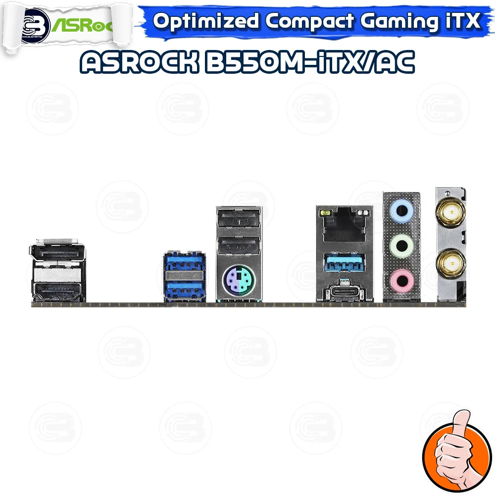 [CoolBlasterThai] ASROCK MAINBOARD B550M-ITX/AC AMD SOCKET AM4 DDR4 iTX ประกัน 3 ปี