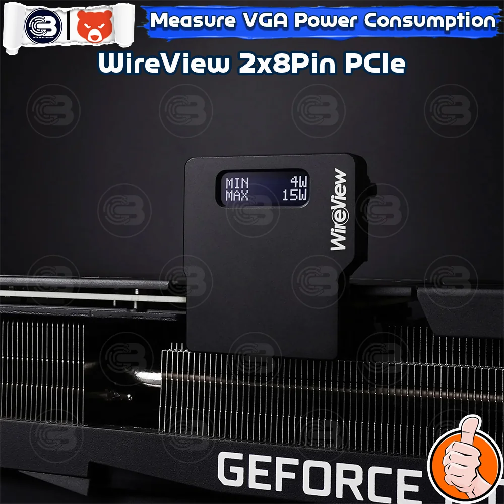 [CoolBlasterThai] THERMAL GRIZZLY WIREVIEW 2x8Pin PCIe Reversed GPU Power Consumption OLED Display (จอแสดงข้อมูลการใช้พลังงาน)