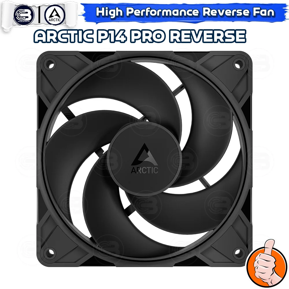 [CoolBlasterThai] ARCTIC P14 PRO REVERSE PST BLACK (140 mm.) X3 Value Pack PC Fan Case ประกัน 6 ปี