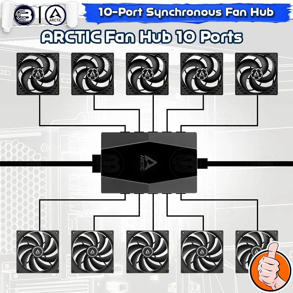 [CoolBlasterThai] Arctic Case Fan Hub 10 Port with SATA Power ประกัน 6 ปี