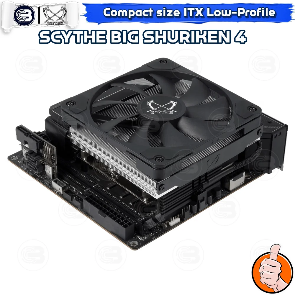[CoolBlasterThai] SCYTHE BIG SHURIKEN 4 Low-Profile CPU Cooler with 4 Heatpipes (AM5/LGA1851 Ready)