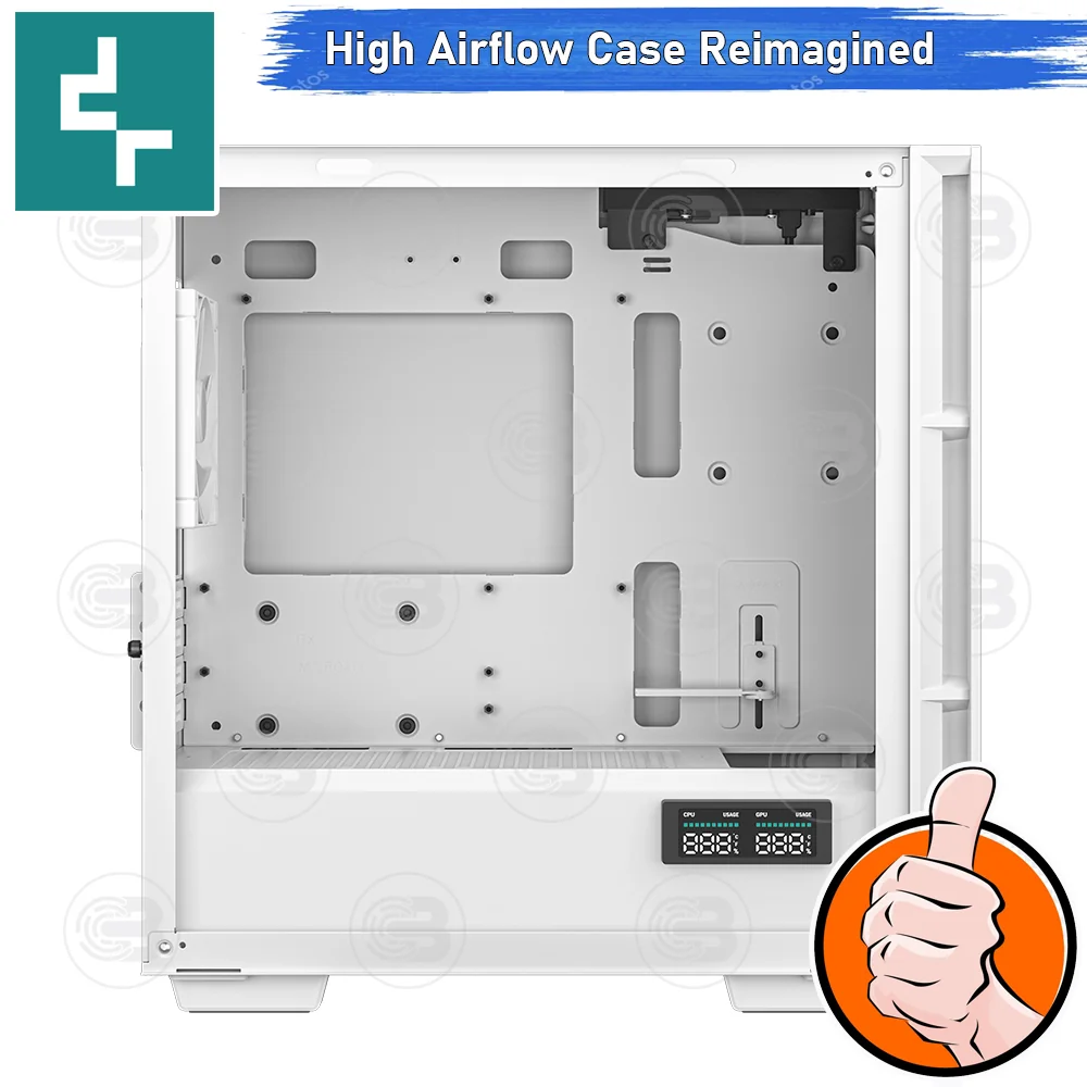 [CoolBlasterThai] DEEPCOOL CH360 WH Digital Micro-ATX High-Airflow PC Case WHITE ประกัน 1 ปี