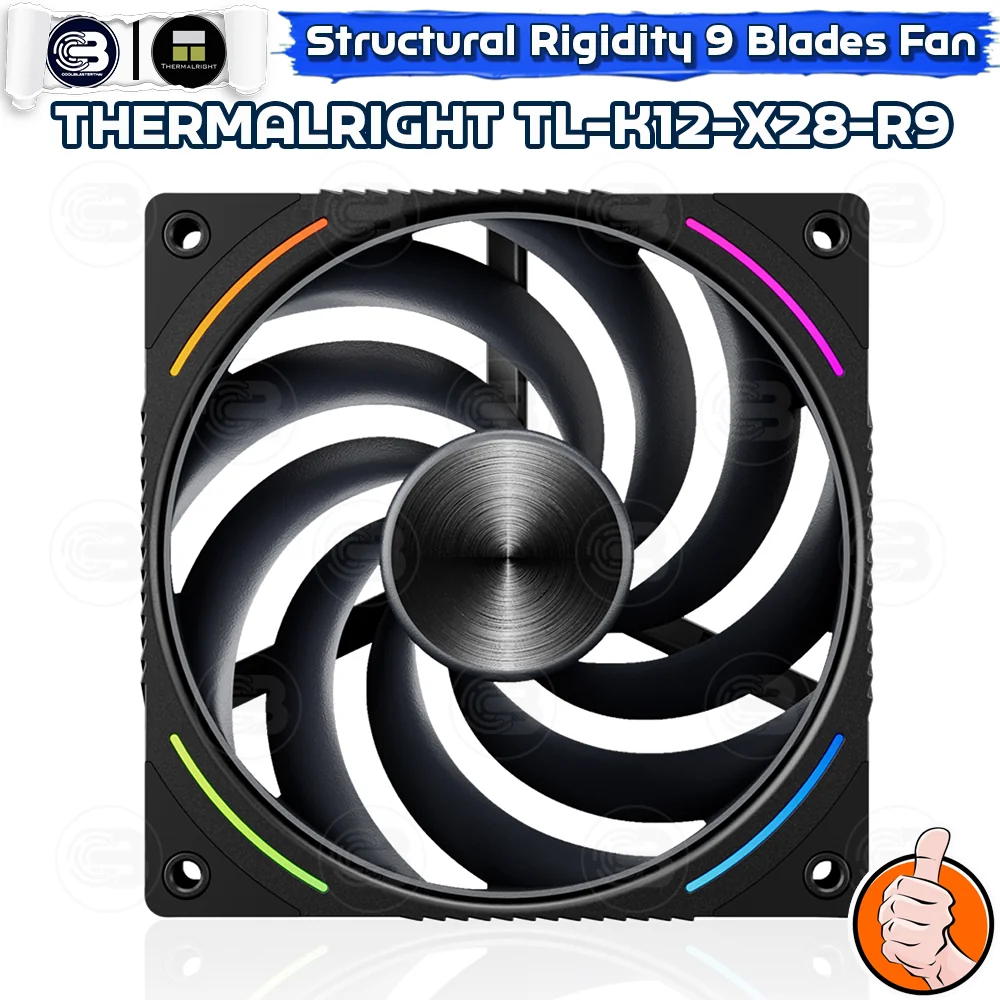 [CoolBlasterThai] THERMALRIGHT TL-K12-X28-R9 PC Fan A-RGB 9-BLADES BLACK 2400 RPM (size 120 mm.)