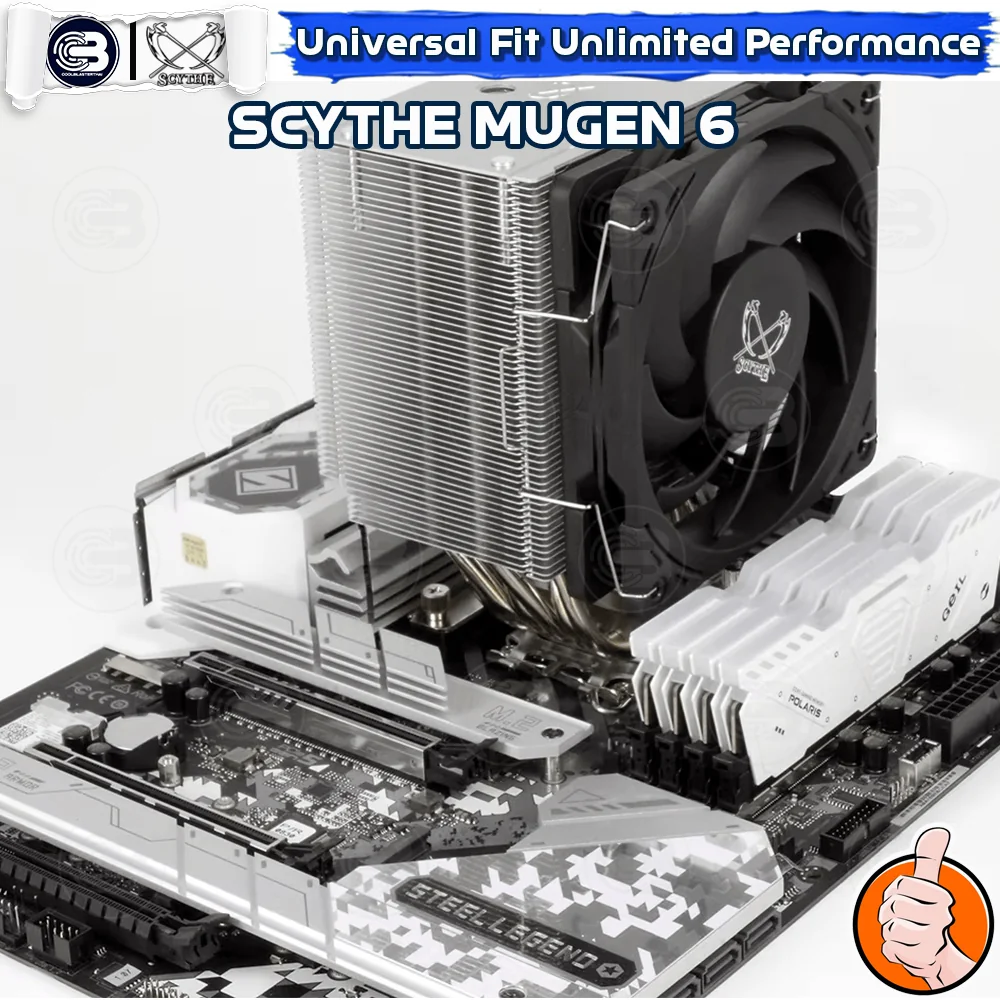 [CoolBlasterThai] SCYTHE MUGEN 6 CPU Cooler Single Tower 6 Heatpipes (AM5/LGA1851 Ready)