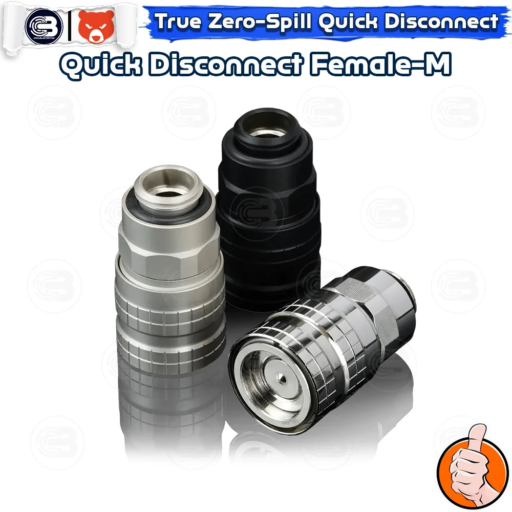[CoolBlasterThai] THERMAL GRIZZLY DELTAMATE QUICK DISCONNECT FEMALE-M Matt Nickel Machined Brass