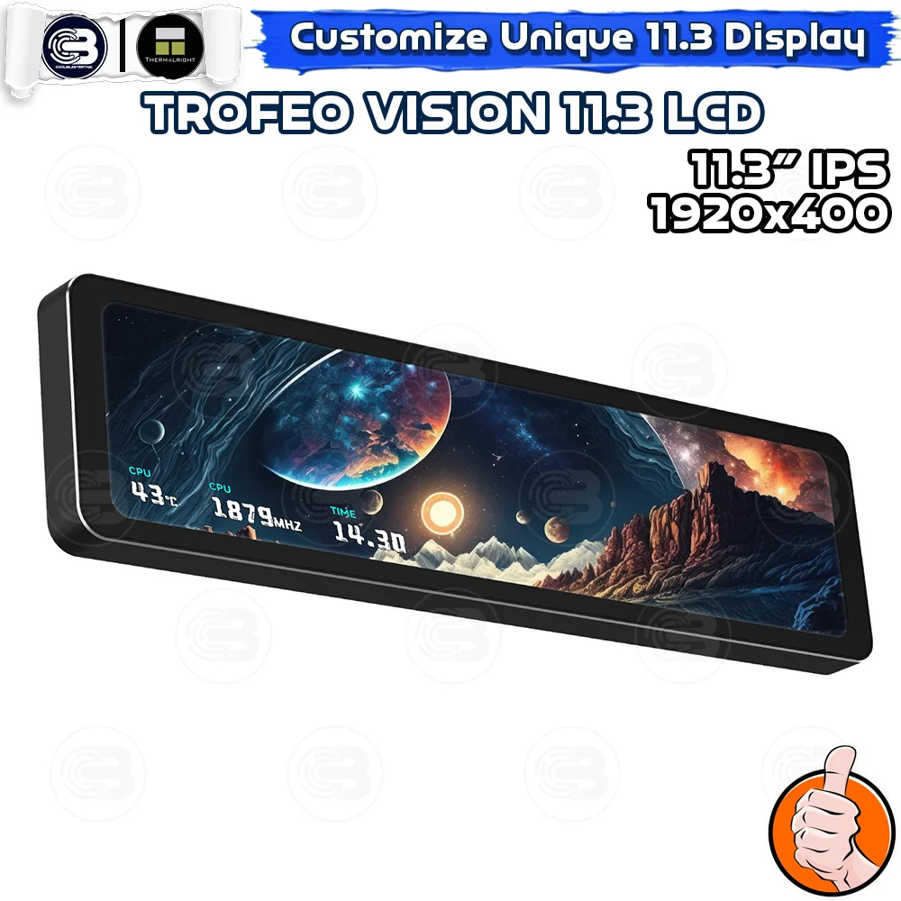 [CoolBlasterThai] Thermalright Trofeo Vision 11.3 IPS LCD 1920×400 BLACK ประกัน 1 ปี (จอแสดงผล)