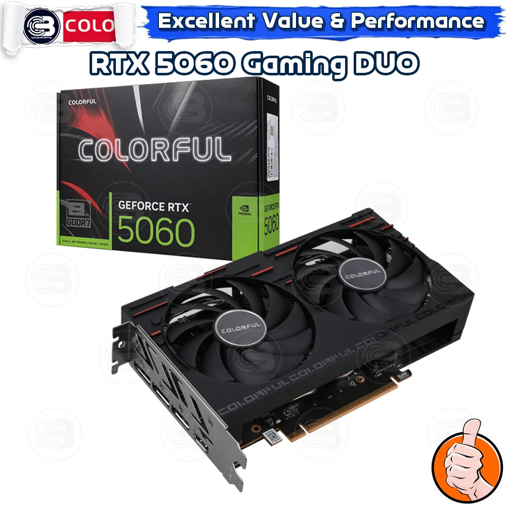 [CoolBlasterThai] COLORFUL VGA GeForce RTX5060 Gaming DUO 8GB GDDR7 (3Y)