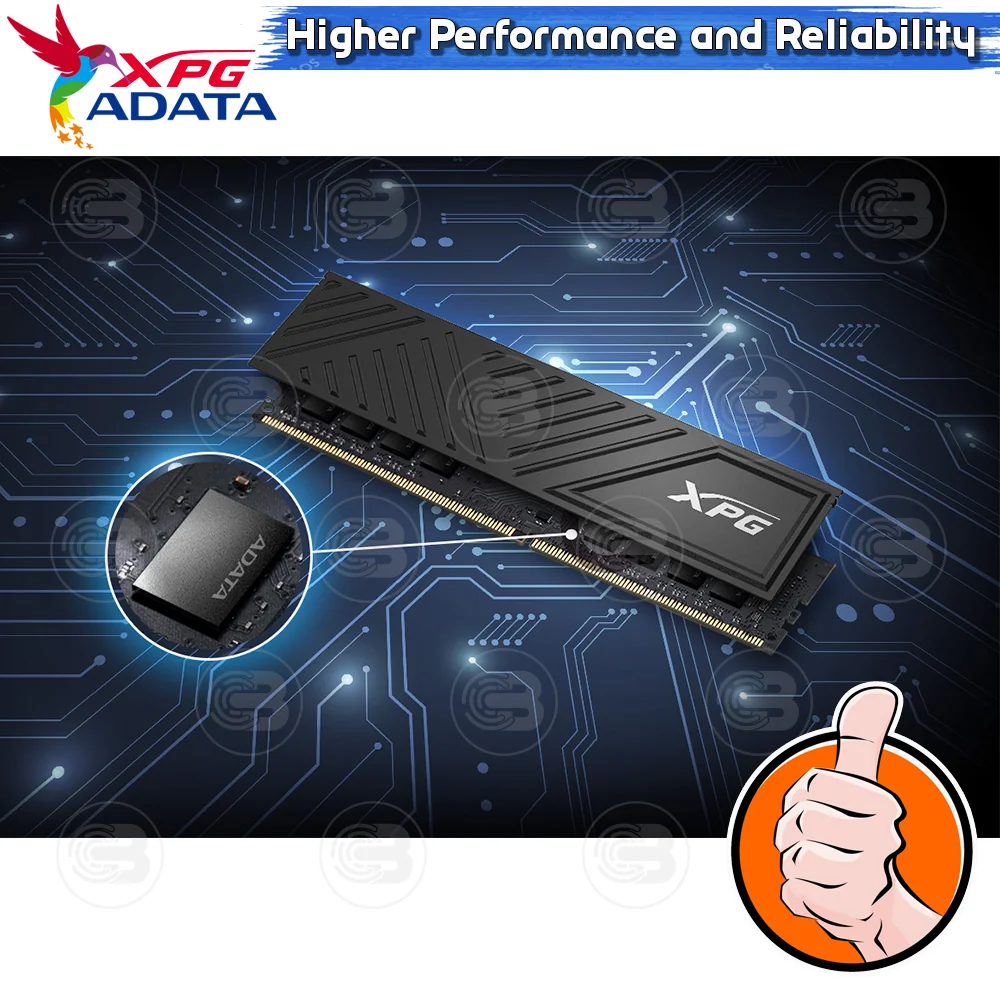 [CoolBlasterThai] ADATA XPG GAMMIX D35 BLACK 16GB (16GBx1) DDR4-3200 CL16-20-20 (LT-Warranty)