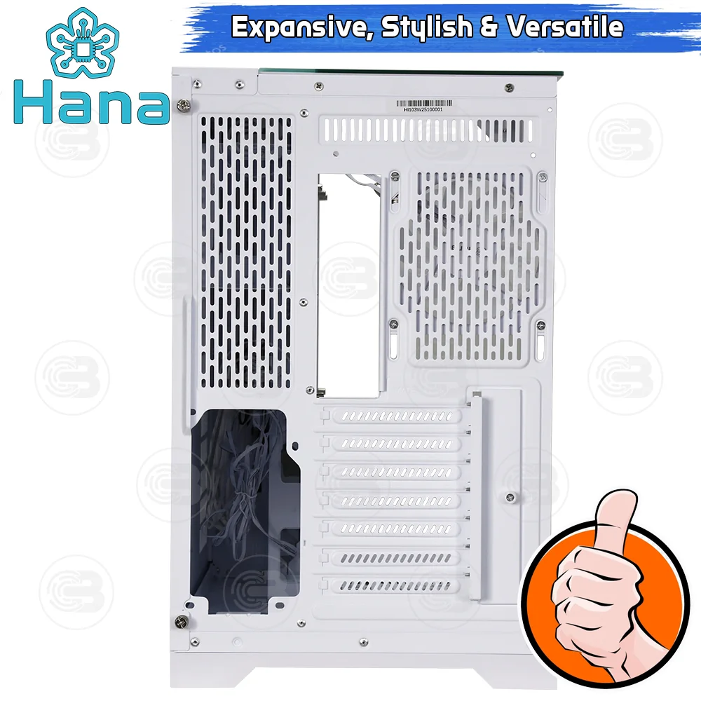 [CoolBlasterThai] Hana Inno HI103W Mid-Tower Tempered Glass PC Case White ประกัน 1 ปี