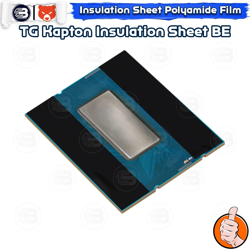 [CoolBlasterThai] THERMAL GRIZZLY KAPTON INSULATION SHEET BLACK EDITION Electrically Conductive Protection