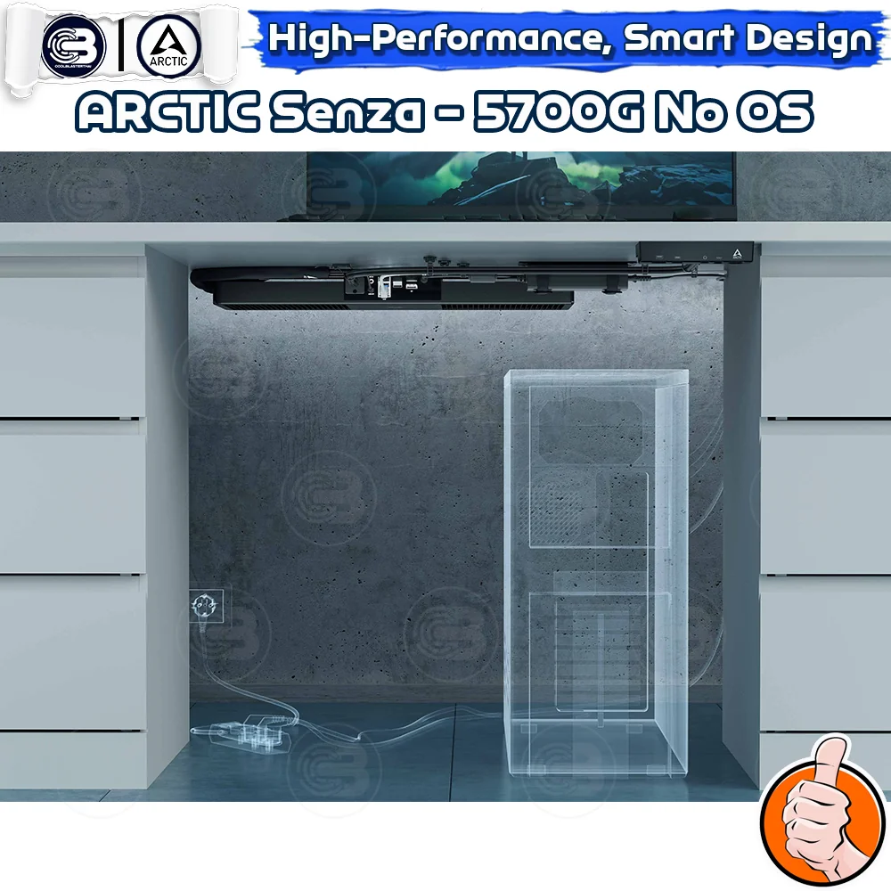[CoolBlasterThai] ARCTIC Senza 5700G Under Desk PC No OS Passive Cooling PC ประกัน 3 ปี