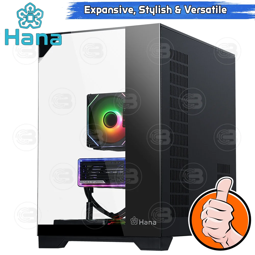 [CoolBlasterThai] Hana Inno HI103B Mid-Tower Tempered Glass PC Case Black ประกัน 1 ปี