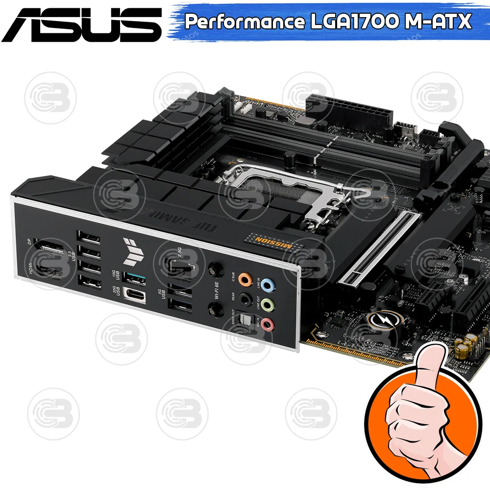 [CoolBlasterThai] ASUS MAINBOARD TUF GAMING B760M-PLUS WIFI II SOCKET LGA1700 DDR5 M-ATX ประกัน 3 ปี