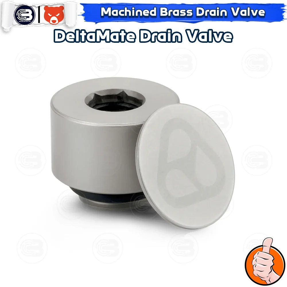 [CoolBlasterThai] THERMAL GRIZZLY DELTAMATE DRAIN VALVE Matt Nickel Machined Brass