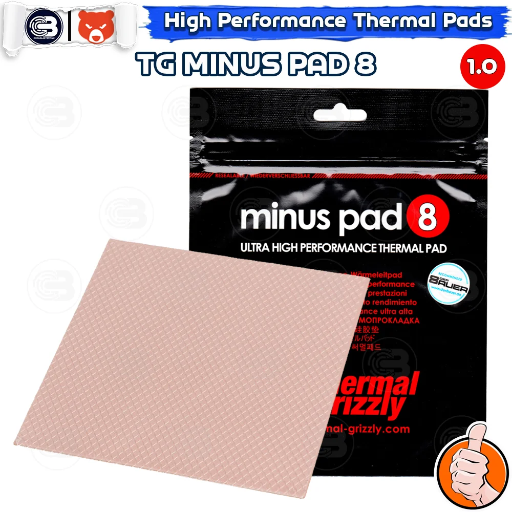 [CoolBlasterThai] THERMAL GRIZZLY MINUS PAD 8 Thermal Pad 100x100 /1.0 mm./8 W/mK