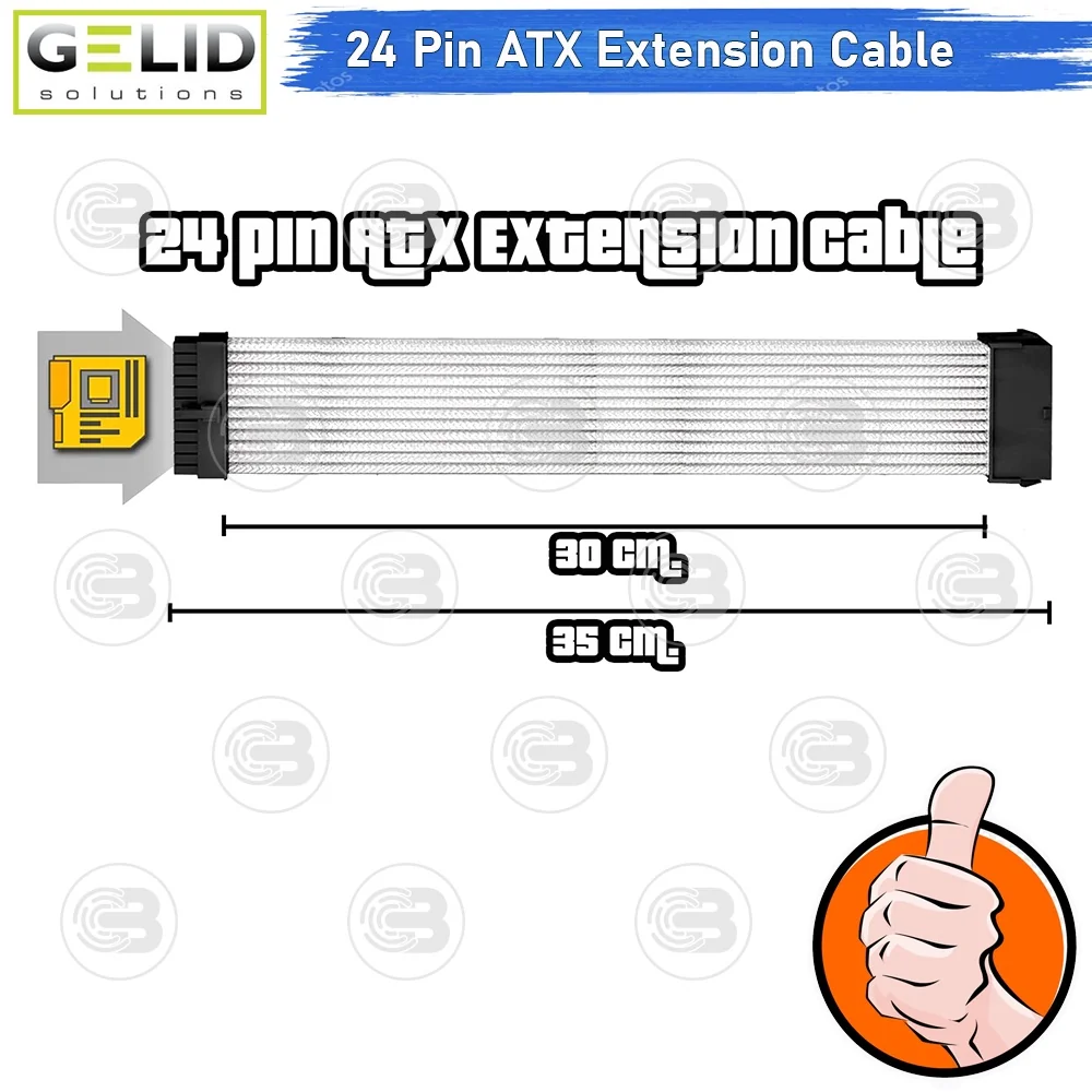 [CoolBlasterThai] GELID 24-Pin ATX EXTENSION WHITE CABLE (CA-24P-02)