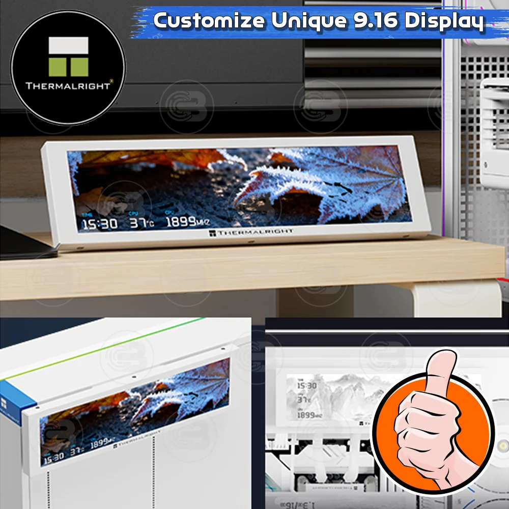 [CoolBlasterThai] Thermalright Trofeo Vision 9.16 IPS LCD 1920×480 WHITE ประกัน 1 ปี (จอแสดงผล)