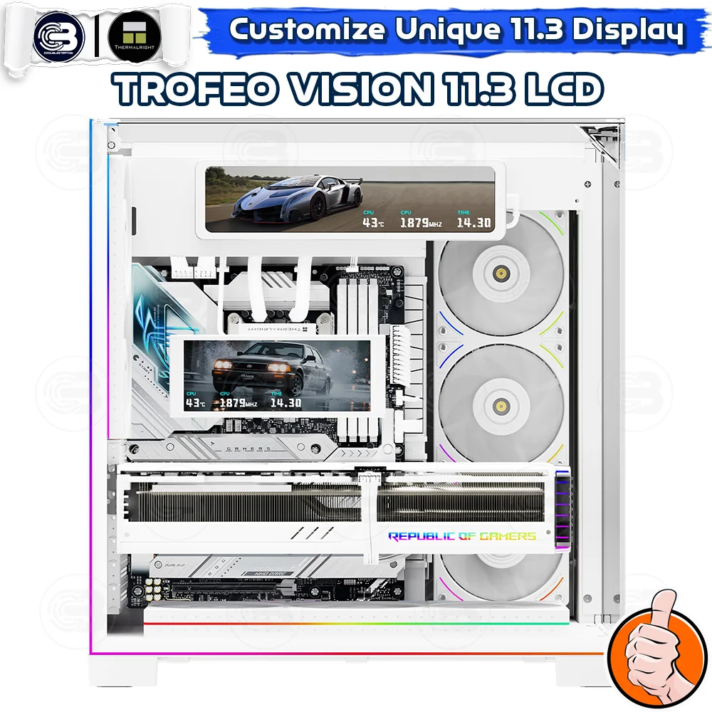 [CoolBlasterThai] Thermalright Trofeo Vision 11.3 IPS LCD 1920×400 WHITE ประกัน 1 ปี (จอแสดงผล)