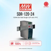 SDR-120-24 : 120W DIN Rail Single Output with PFC Mean Well by MAX POWER-SHOP SDR-120-24 : 120W DIN Rail Single Output with PFC Mean Well by MAX POWER-SHOP