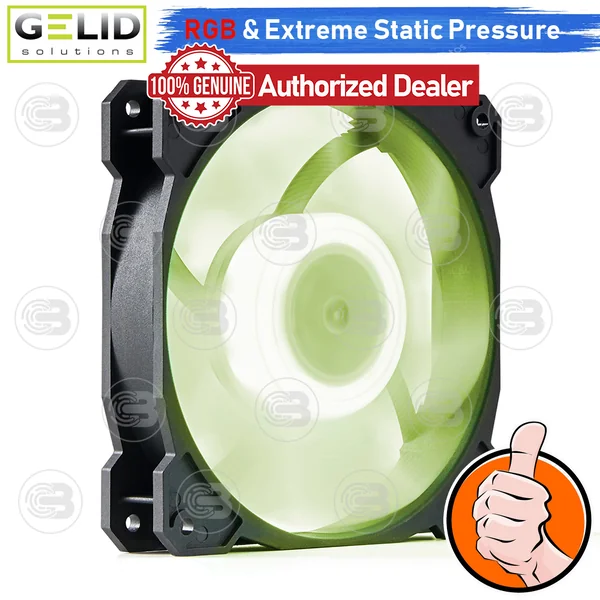 [CoolBlasterThai] GELID RADIANT 12CM (120mm) Extreme Performance RGB Fan Case ประกัน 5 ปี image 1
