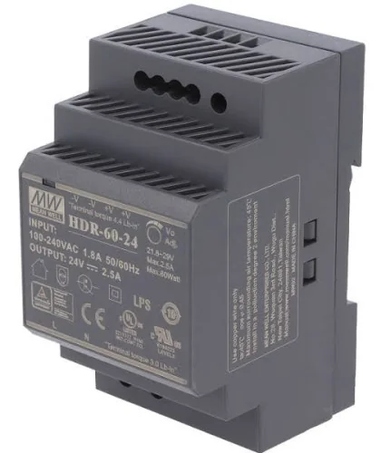 HDR-60-24 : 60W Ultra Slim Step Shape DIN Rail Mean well by MAX POWER-SHOP image 2 HDR-60-24 : 60W Ultra Slim Step Shape DIN Rail Mean well by MAX POWER-SHOP image 2