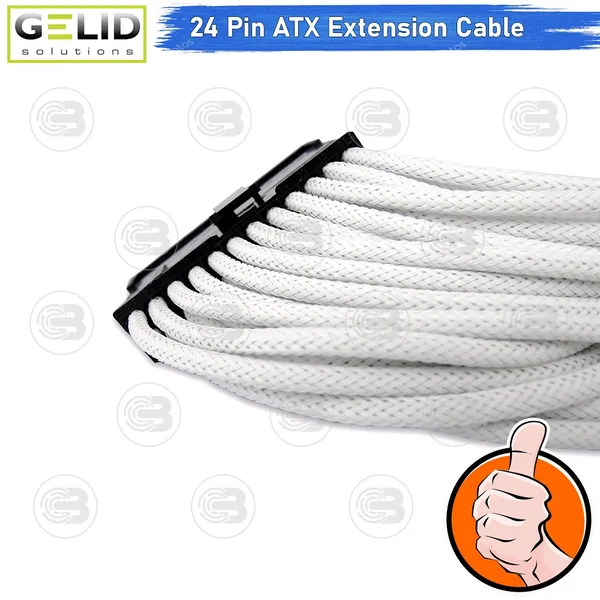 [CoolBlasterThai] GELID 24-Pin ATX EXTENSION WHITE CABLE (CA-24P-02) image 3