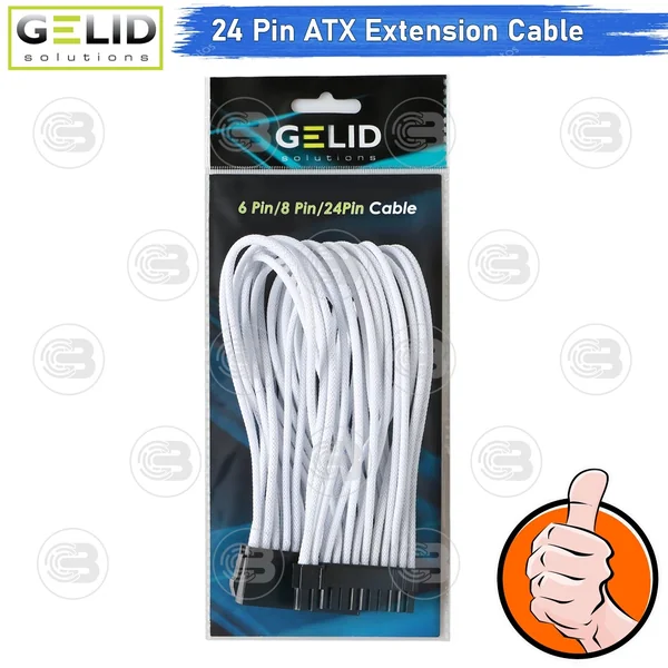 [CoolBlasterThai] GELID 24-Pin ATX EXTENSION WHITE CABLE (CA-24P-02) image 6
