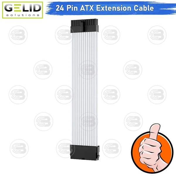 [CoolBlasterThai] GELID 24-Pin ATX EXTENSION WHITE CABLE (CA-24P-02) image 2