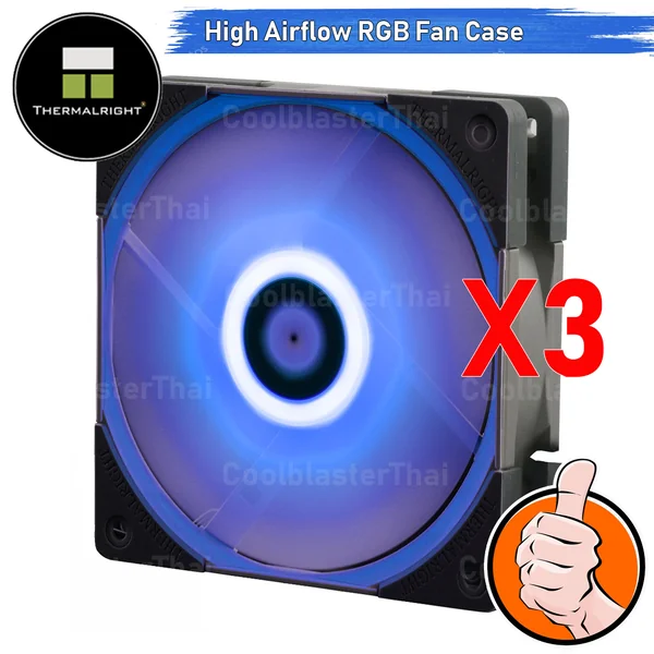 [CoolBlasterThai] Thermalright TL-R12 (3 PCS)12CM (120mm) High Performance RGB Fan Case ประกัน 3 ปี image 1