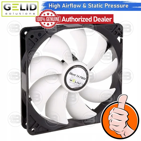 [CoolBlasterThai] GELID Silent 14 PWM PC Fan Case size 140 mm. ประกัน 3 ปี (FN-PX14-12) image 1