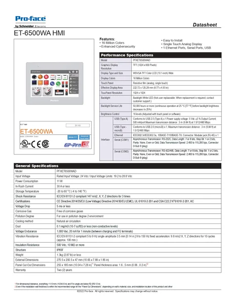 PFXET6500WAD : 10" W WSVGA, Easy HMI, ProEX Pro-Face by MAX POWER-SHOP image 3 PFXET6500WAD : 10" W WSVGA, Easy HMI, ProEX Pro-Face by MAX POWER-SHOP image 3