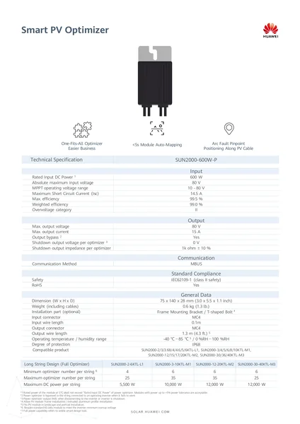 SUN2000-600W-P : Smart PV Optimizer 600W Huawei by MAX POWER-SHOP image 2 SUN2000-600W-P : Smart PV Optimizer 600W Huawei by MAX POWER-SHOP image 2