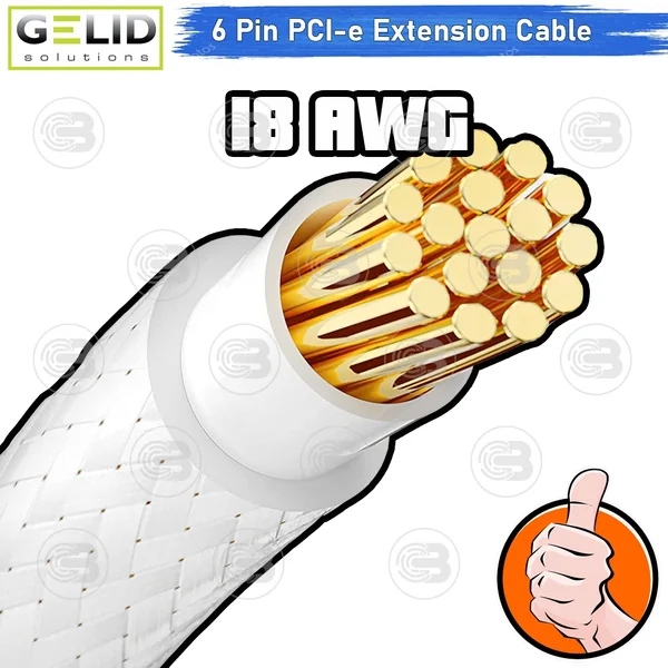 [CoolBlasterThai] GELID 6 Pin PCI-e EXTENSION WHITE CABLE (CA-6P-02) image 5