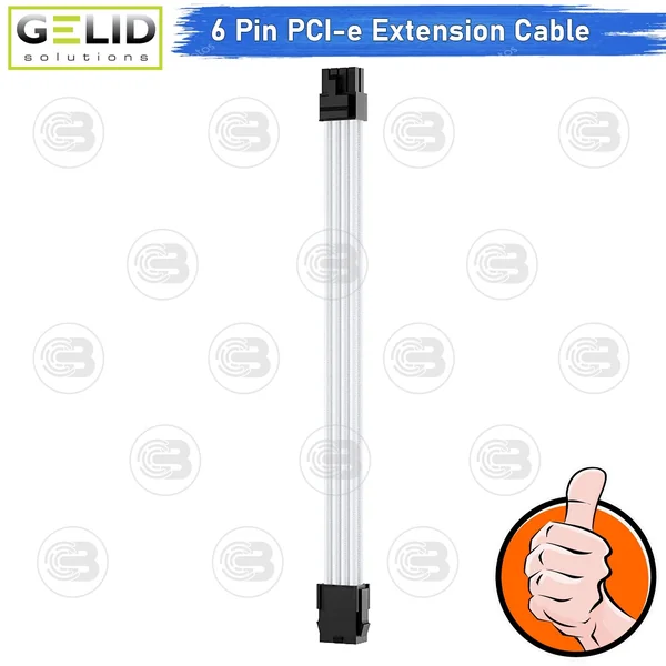 [CoolBlasterThai] GELID 6 Pin PCI-e EXTENSION WHITE CABLE (CA-6P-02) image 2