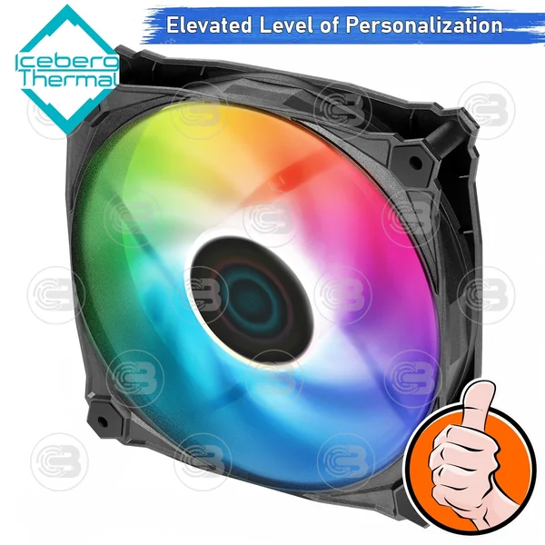[CoolBlasterThai] Iceberg Thermal IceGALE Lightning ARGB Black 120 Fan Case (size 120 mm.) X3 Value Pack ประกัน 5 ปี image 3