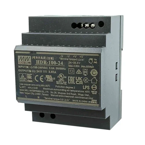 HDR-100-24 : DIN Rail 100W O/P 24V 3.83A Mean well by MAX POWER-SHOP image 2 HDR-100-24 : DIN Rail 100W O/P 24V 3.83A Mean well by MAX POWER-SHOP image 2