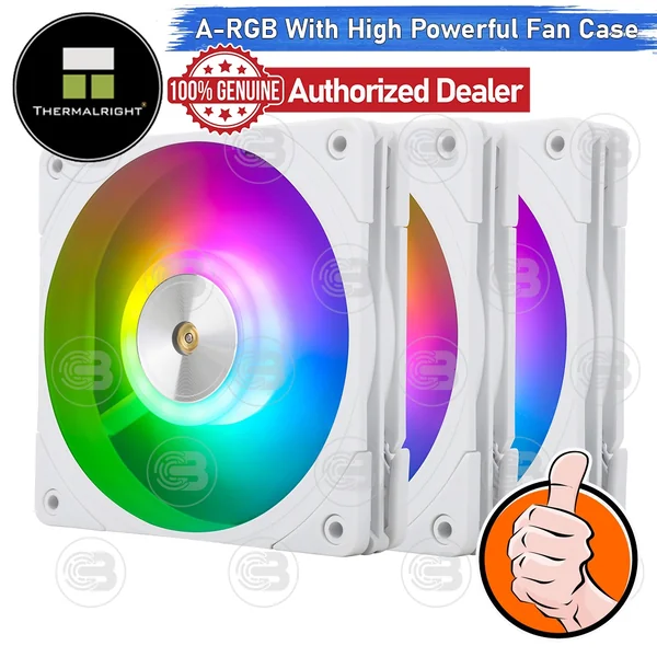 [CoolBlasterThai] Thermalright TL-B12W-S (3 PCS) 2000+RMP A-RGB Static Pressure Fan Case (size 120 mm.) ประกัน 3 ปี image 1