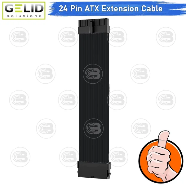 [CoolBlasterThai] GELID 24-Pin ATX EXTENSION BLACK CABLE (CA-24P-01) image 2