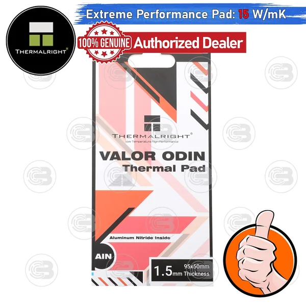 [CoolBlasterThai] Thermalright VALOR ODIN Thermal Pad (Aluminum Nitride) 95x50x1.5 mm./15 W/mK image 1