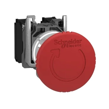 XB4BS8445GEX : Emergency Pushbutton Red 22mm 1NO+1NC Trigger Schneider by MAX POWER-SHOP image 2