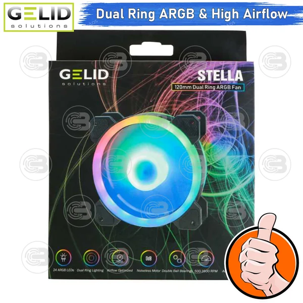[CoolBlasterThai] GELID STELLA 12CM (120mm) High Performance 120mm Dual Ring A-RGB Fan Case ประกัน 3 ปี(FN-STELLA-01) image 3