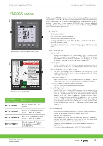 METSEPM5350 : Power Meter 0.5S 4DI 2RO RS485 Schneider by MAX POWER-SHOP image 4 METSEPM5350 : Power Meter 0.5S 4DI 2RO RS485 Schneider by MAX POWER-SHOP image 4